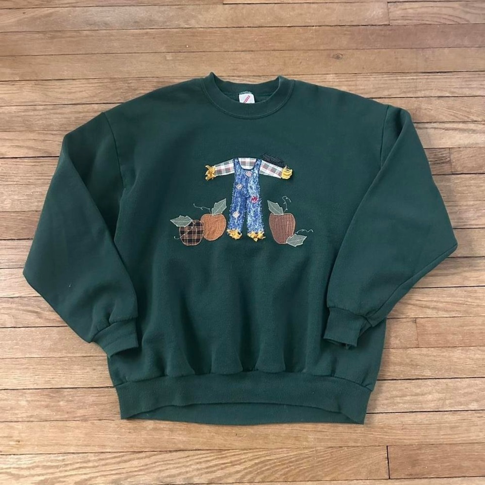 Vintage‎ Women's Jerzees Scarecrow Crewneck Sweatshirt - Picture 2 of 3